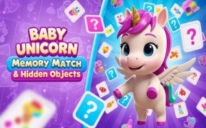 Baby Unicorn Memory Match & Hidden Objects Online Game